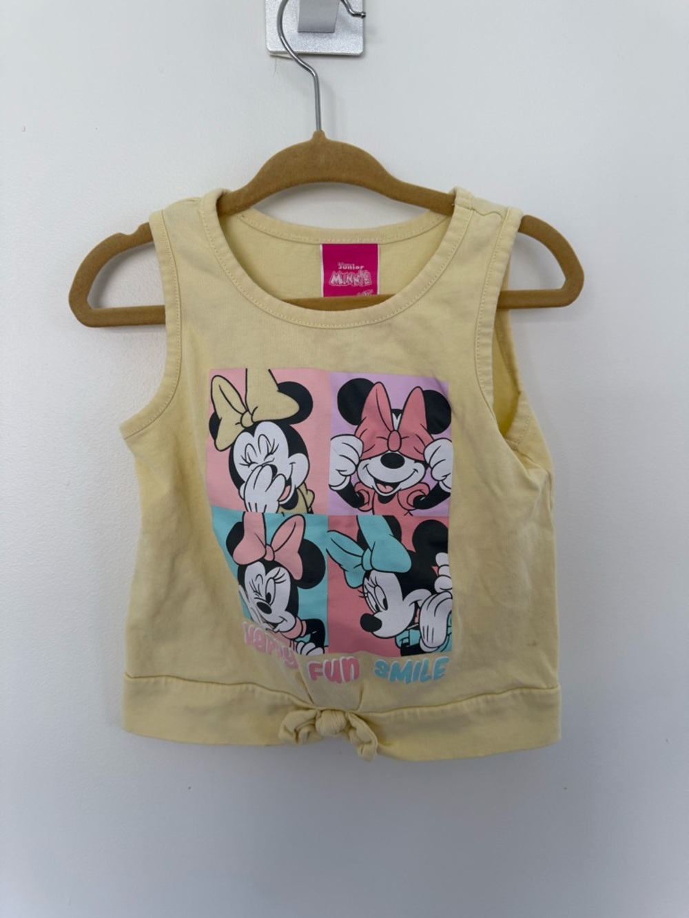 Disney Minnie Mouse Yellow Tie-Front Tank Top for Kids